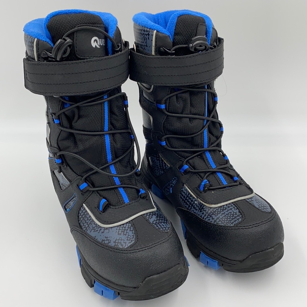 Quest kids black and blue snow boots